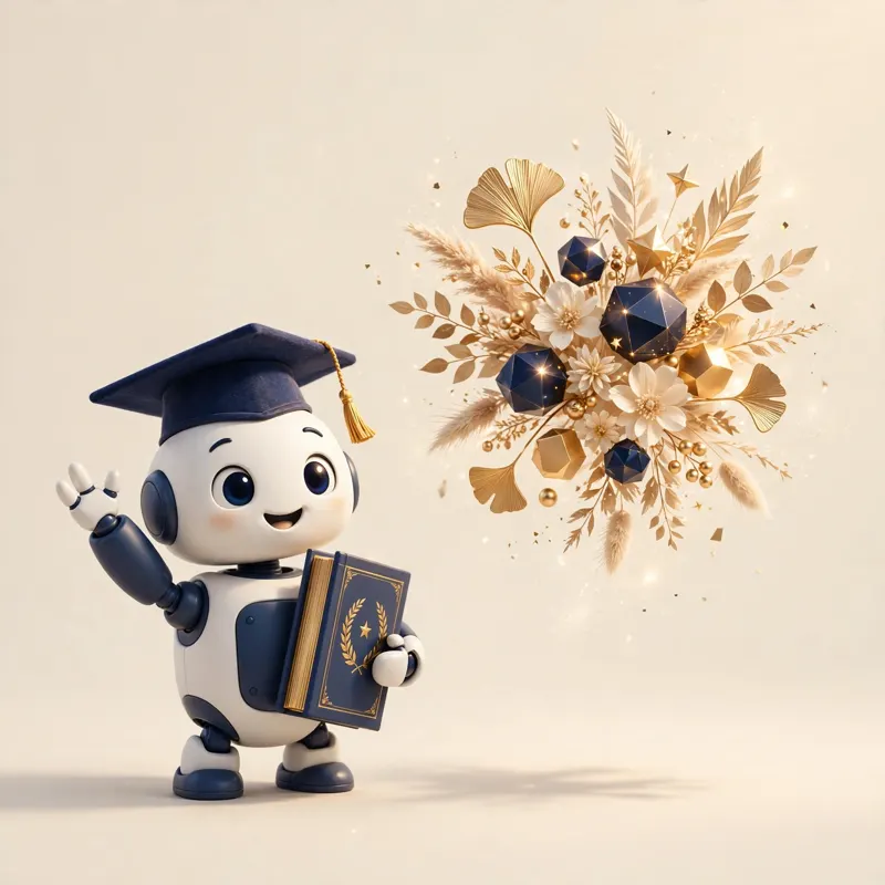 A friendly robot in a graduation cap: technology and AI at Starvard